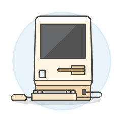 Vintage Computer 3 Illustration from UX Colors Set