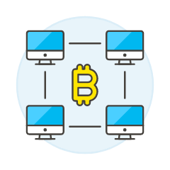 Crypto Network Illustration from UX Colors Set