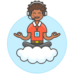 Customer Service Cloud 3 Illustration from UX Colors Set