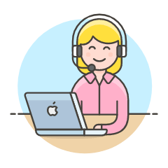 Customer Service Laptop 2 Illustration from UX Colors Set