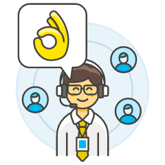 Customer Service Rating 1 6 Illustration from UX Colors Set