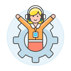 Tech Support User 1 4 Illustration from UX Colors Set