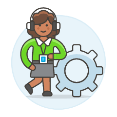 Tech Support User 2 5 Illustration from UX Colors Set