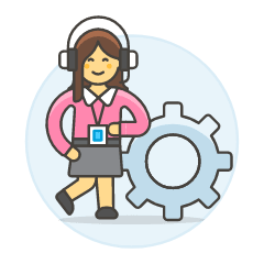 Tech Support User 2 6 Illustration from UX Colors Set