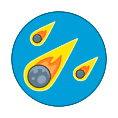 Meteor Disaster Illustration from UX Colors Set