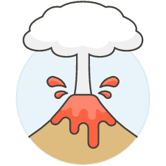 Volcano Disaster Illustration from UX Colors Set