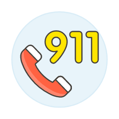 911 Call Illustration from UX Colors Set