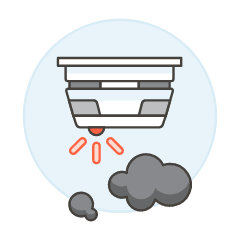 Fire Detector Illustration from UX Colors Set