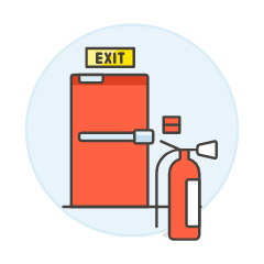 Fire Exit Illustration from UX Colors Set