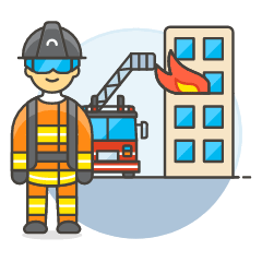 Firefighter 1 2 Illustration from UX Colors Set
