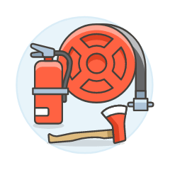 Firefighter Equipment Illustration from UX Colors Set
