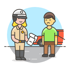 Driving Infraction 4 Illustration from UX Colors Set
