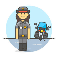 Police Bike 2 Illustration from UX Colors Set