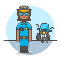 Police Bike 4 Illustration from UX Colors Set