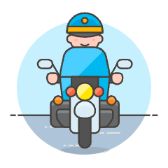 Police Biking 1 Illustration from UX Colors Set