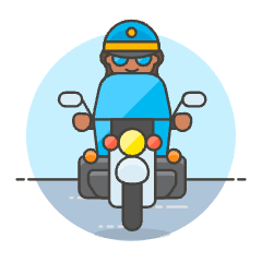 Police Biking 4 Illustration from UX Colors Set