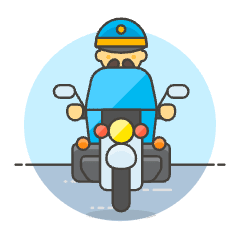 Police Biking 5 Illustration from UX Colors Set