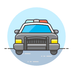 Police Car 2 Illustration from UX Colors Set