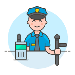 Police Officer 1 Illustration from UX Colors Set