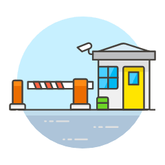 Security Gate Illustration from UX Colors Set
