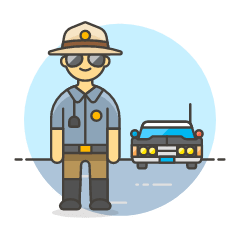 Sheriff Car 1 Illustration from UX Colors Set