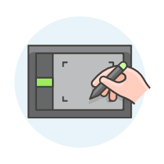 Drawing Tablet 1 Illustration from UX Colors Set