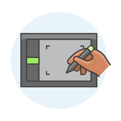 Drawing Tablet 3 Illustration from UX Colors Set