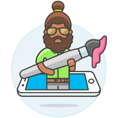 Graphic Designer 3 Illustration from UX Colors Set