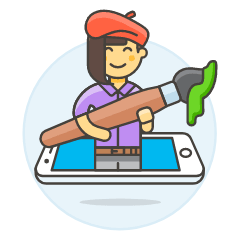 Graphic Designer 5 Illustration from UX Colors Set