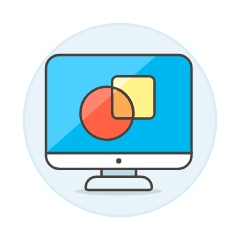 Imac Screen Illustration from UX Colors Set