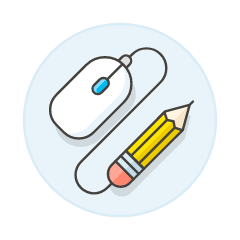 Mouse Draw Illustration from UX Colors Set
