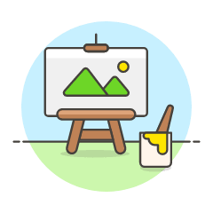 Painting Board Illustration from UX Colors Set