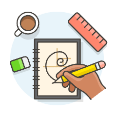 Sketch Workspace 3 Illustration from UX Colors Set