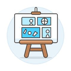 Storyboard Board Illustration from UX Colors Set