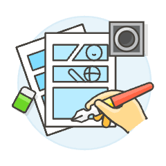 Storyboard Drawing 2 2 Illustration from UX Colors Set