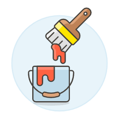 Bucket Brush Illustration from UX Colors Set
