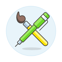 Pen Brush Illustration from UX Colors Set