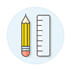 Pencil Ruler Illustration from UX Colors Set