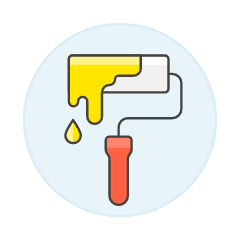 Rolling Brush Illustration from UX Colors Set