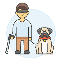 Blind Disability 2 Illustration from UX Colors Set