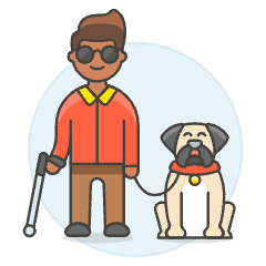 Blind Disability 3 Illustration from UX Colors Set