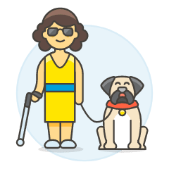 Blind Disability 5 Illustration from UX Colors Set