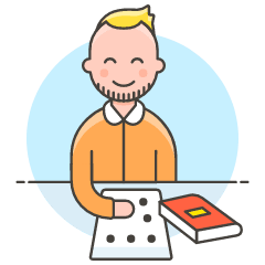 Braille Reading 1 Illustration from UX Colors Set