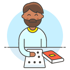 Braille Reading 3 Illustration from UX Colors Set