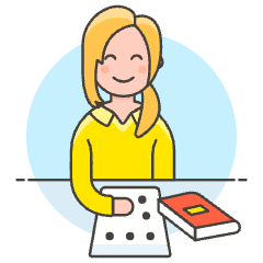 Braille Reading 4 Illustration from UX Colors Set