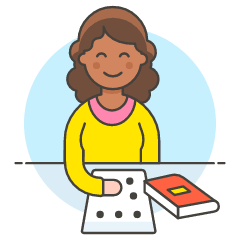 Braille Reading 6 Illustration from UX Colors Set