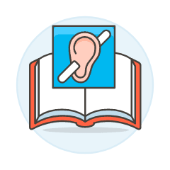 Book Deaf Person Illustration from UX Colors Set