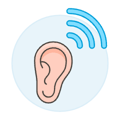 Deaf Hearing Illustration from UX Colors Set