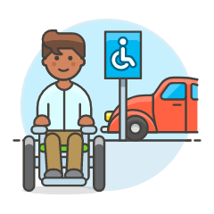Disable Parking 3 Illustration from UX Colors Set