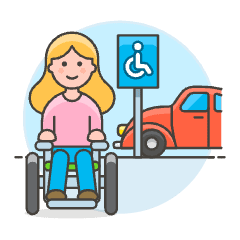 Disable Parking 4 Illustration from UX Colors Set